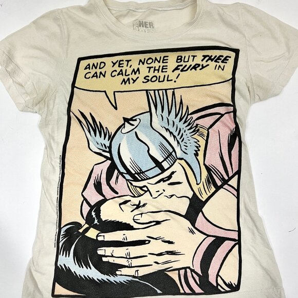 Thor Marvel Comics Women's T-Shirt | Cream | 2011 | Large - Picture 4 of 5